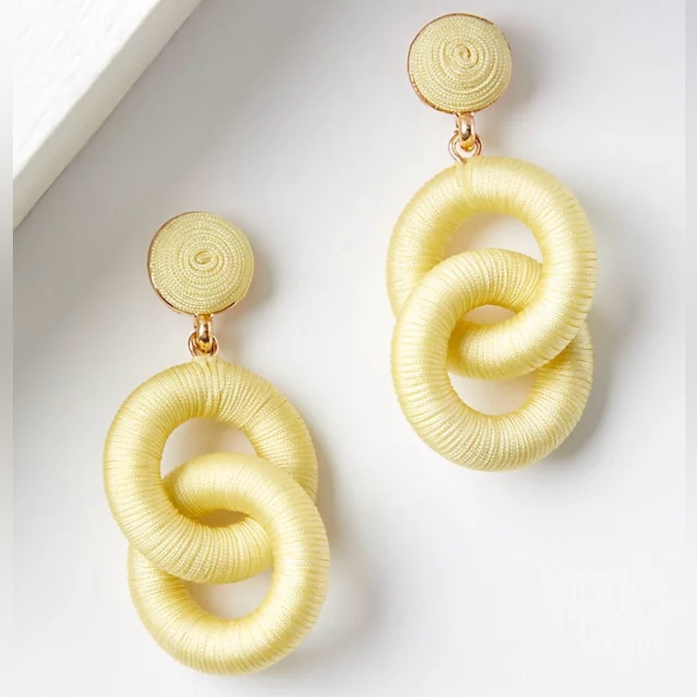 Fabric Link Drop Earrings